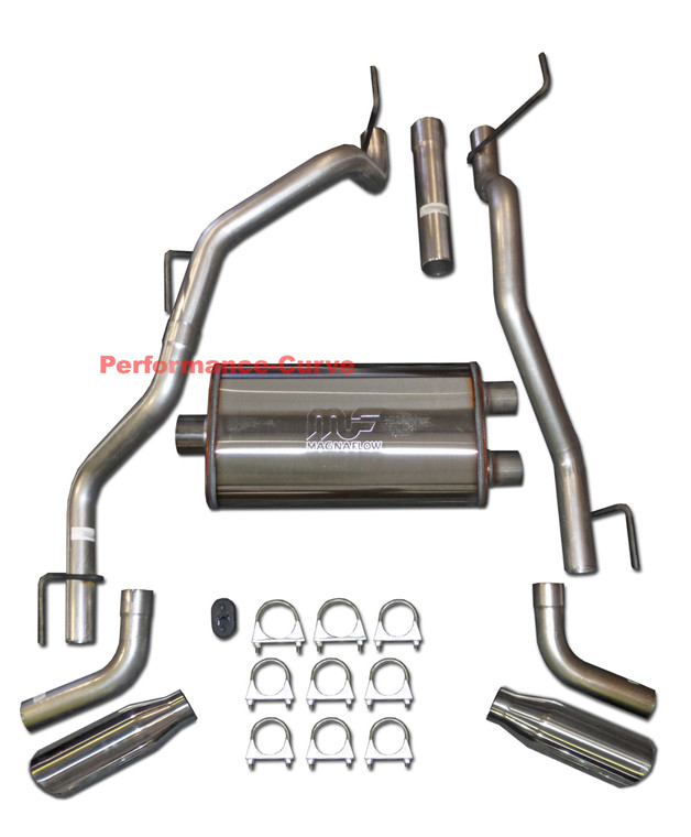 09-21 Dodge Ram Catback Performance Dual Exhaust Side Exit MagnaFlow 22" Muffler - Polished Tips