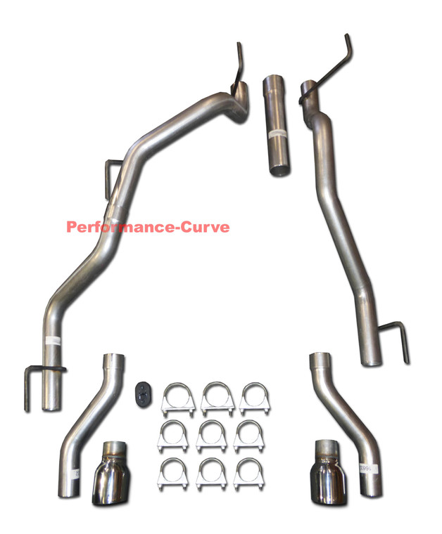 2009 - 2022 Dodge RAM 5.7 Catback Dual Exhaust - No Muffler - Polished Tips
