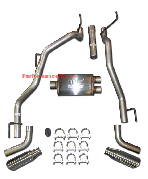 09-21 Dodge Ram Hemi Catback Dual Exhaust Side Exit  - MagnaFlow 14" Body - Polished Tips