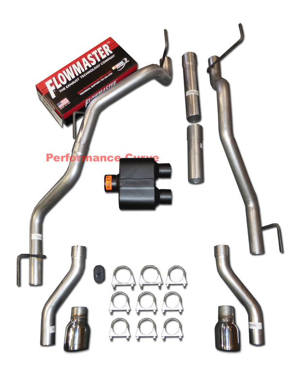 Performance Cat-Back Dual Exhaust Fits 09-22 Dodge RAM 5.7 - Flowmaster Super 10 - Polished Tips