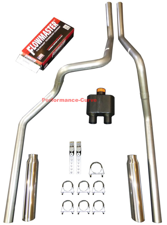 06-08 Dodge Ram Mandrel Bent Dual Exhaust w/ Flowmaster Super 10 Muffler - Polished Tips