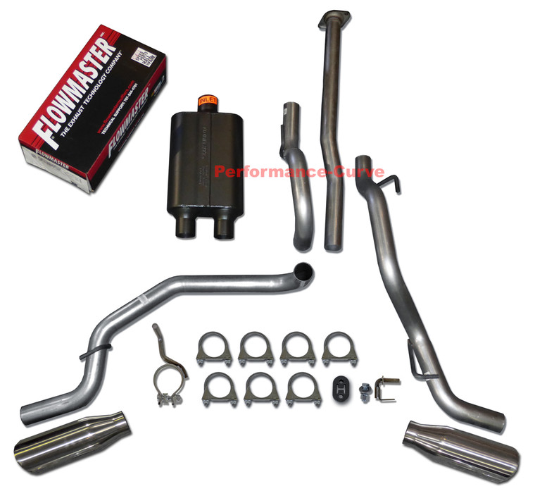 05-12 Toyota Tacoma 4.0 Catback Dual Exhaust Side Exit - Flowmaster Super 44 - Polished Tips