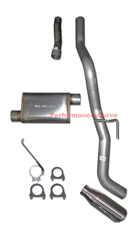 3" Performance Exhaust Kit - FloPro Max Muffler fits 05 - 12 Nissan Frontier 4.0 - Polished Tip