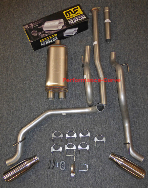 13 - 15 Toyota Tacoma Cat-back Dual Exhaust Side Exit - w/ MagnaFlow 18" Body - Polished Tips