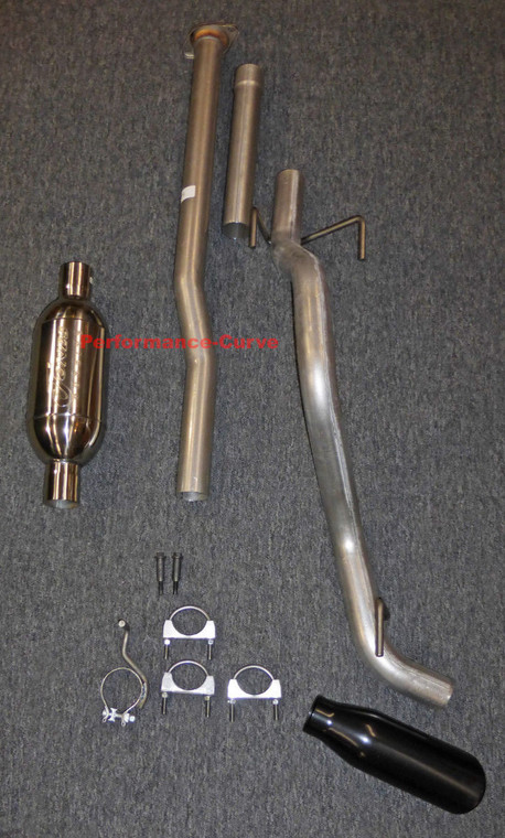 13 - 15 Toyota Tacoma Cat-back Single Exhaust Side Exit - w/ Jones Turbine - Black Tip