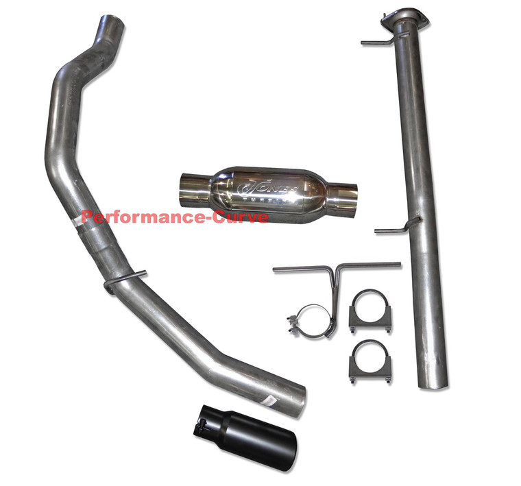 11-19 GM Silverado Sierra 2500 3500 6.0 CC-SB 3.5" Exhaust Kit - Turbine Muffler - Black Tip