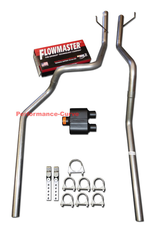 02-05 Dodge Ram 3.7 4.7 5.9 Dual Mandrel Bent Exhaust w/ Flowmaster Super 10