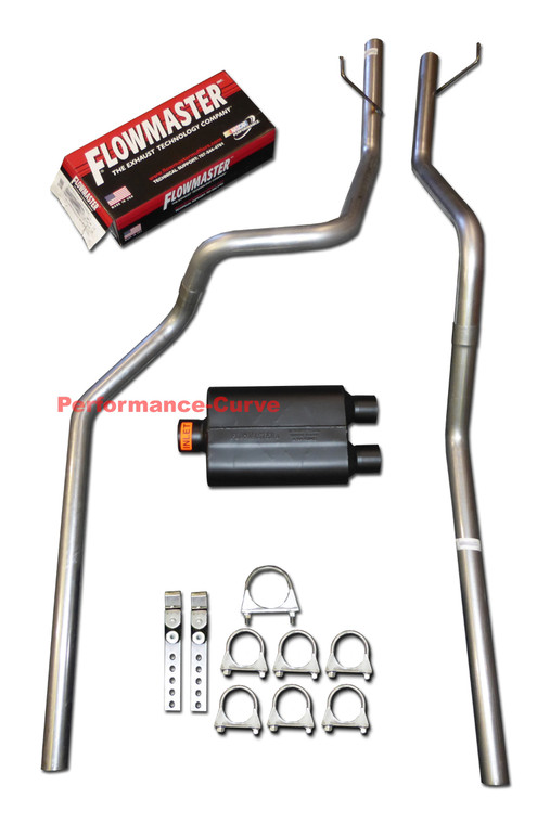 02-05 Dodge Ram 3.7 4.7 5.9 Dual Mandrel Bent Exhaust w/ Flowmaster Super 44