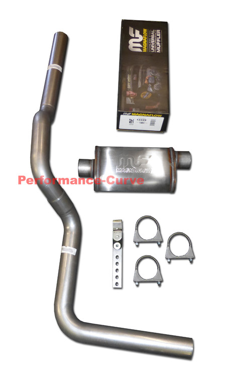 Fits 1999 - 2014 Chevrolet Silverado 4.8 Mandrel Bent Exhaust w/ 14" MagnaFlow