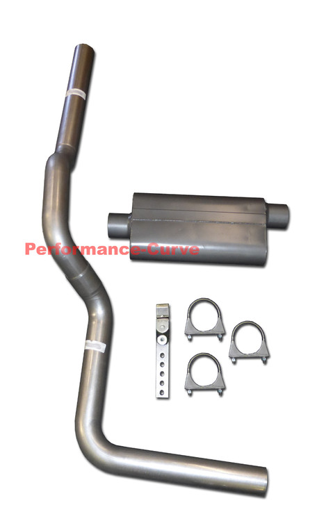 Fits 99-14 Chevrolet Silverado 5.3 Mandrel Exhaust w/ Large Two Chamber Muffler