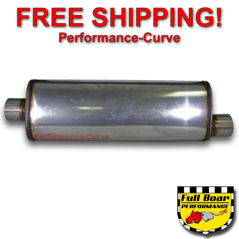 3" O/C Performance Exhaust 24" Muffler MAX FLOW Stainless Steel 5x8 MF2289