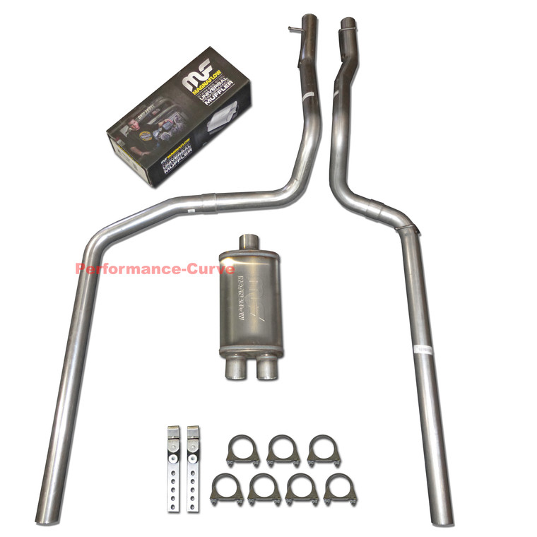 87-96 Ford F150 F250 Truck Performance Dual Exhaust System w/ MagnaFlow Muffler