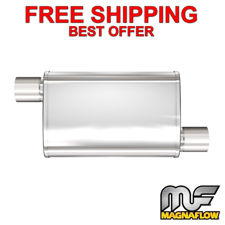 MagnaFlow XL - 3 Chamber Stainless Steel Turbo Muffler  2.25" O/O 18" Body 13265