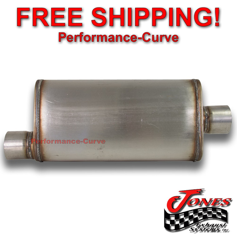 3" O/C Performance Exahust - 18" Muffler MAX FLOW Stainless Steel 4x9 MF1259