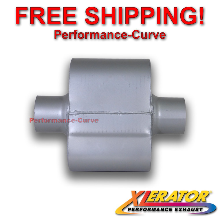 One Chamber Performance Exhaust Race Muffler 3" Center / Center Xlerator VR7428