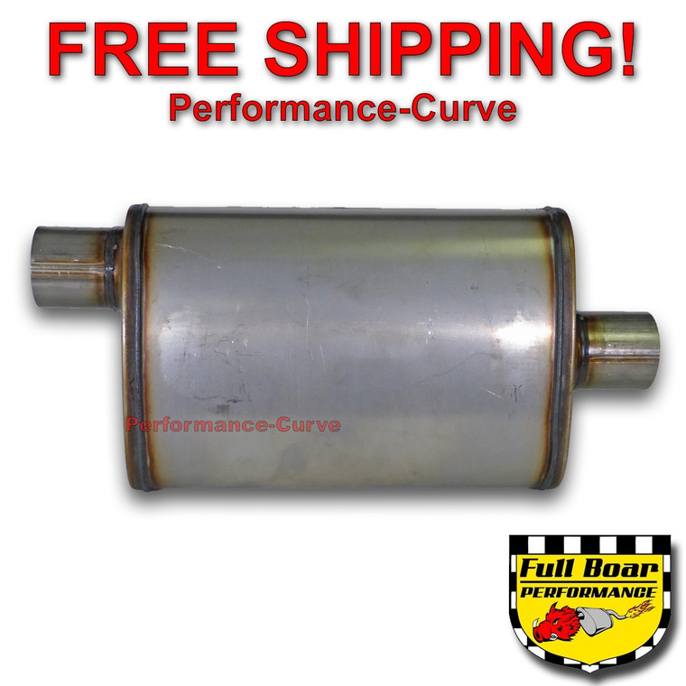 2.5" O/C Performance Exhaust Muffler MAX FLOW Stainless Steel 4x9 MF1226