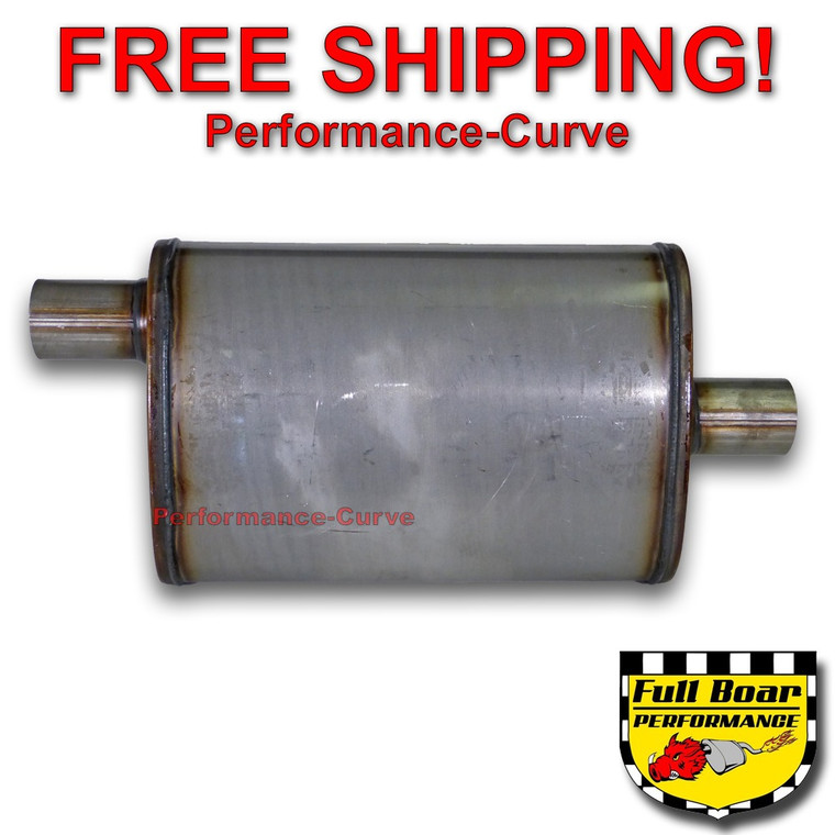 2" O/C Performance Exhaust Muffler MAX FLOW Stainless Steel 4x9 MF1224