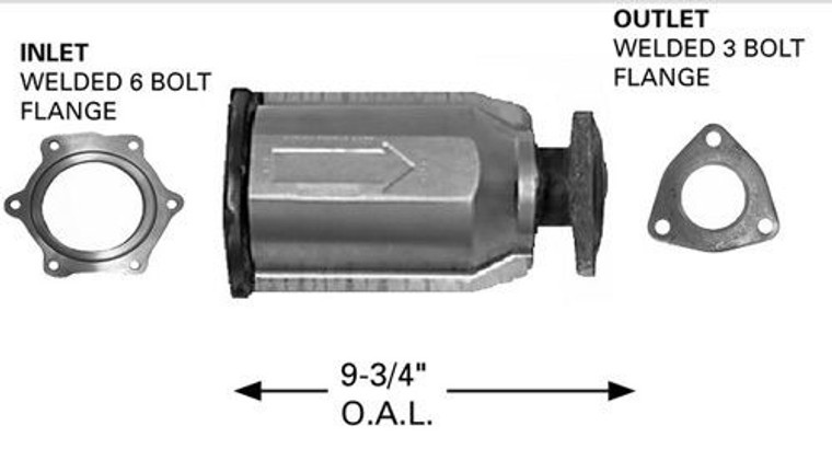 Fits 97-00 Infiniti QX4 Manifold Catalytic Converter 641134