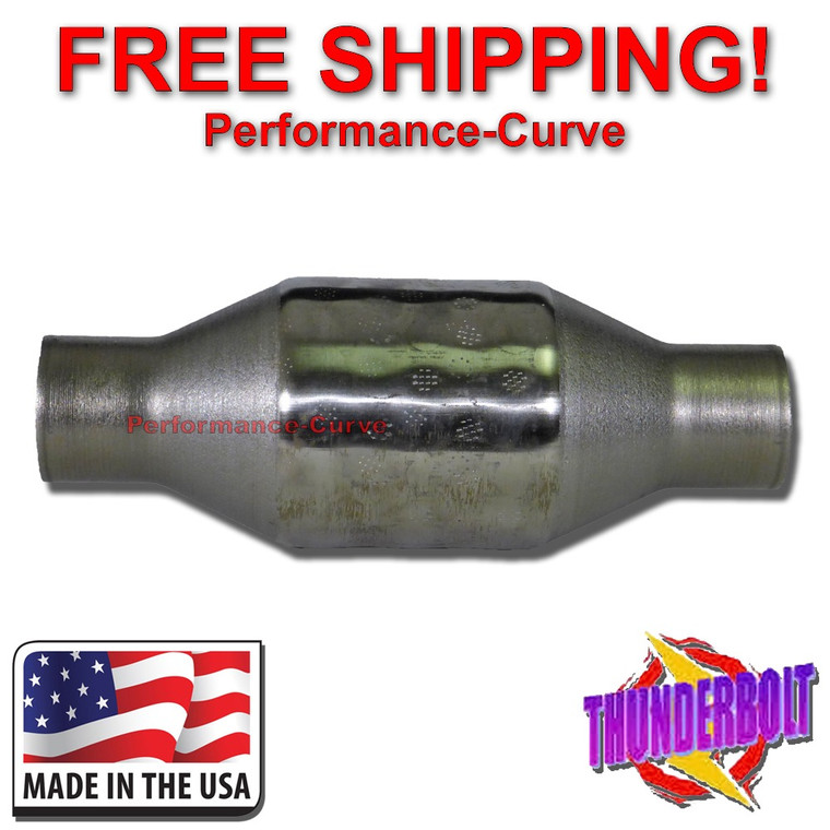 2" In / Out - Thunderbolt Metallic Catalytic Converter HighFlow Stainless Steel