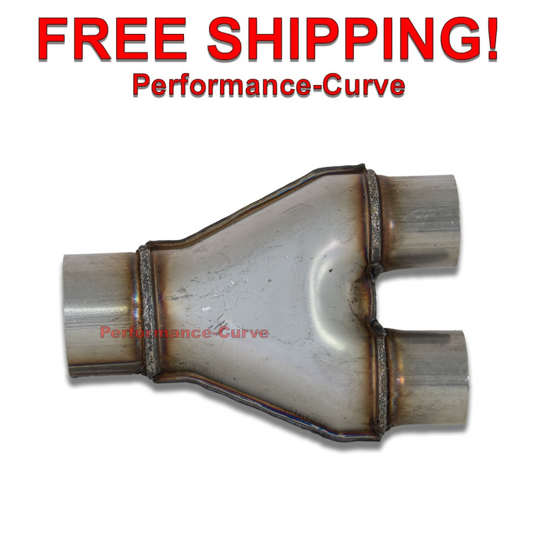 3" / 2.25" Y Pipe 409 Stainless Steel Universal Custom Exhaust SU6-3SS