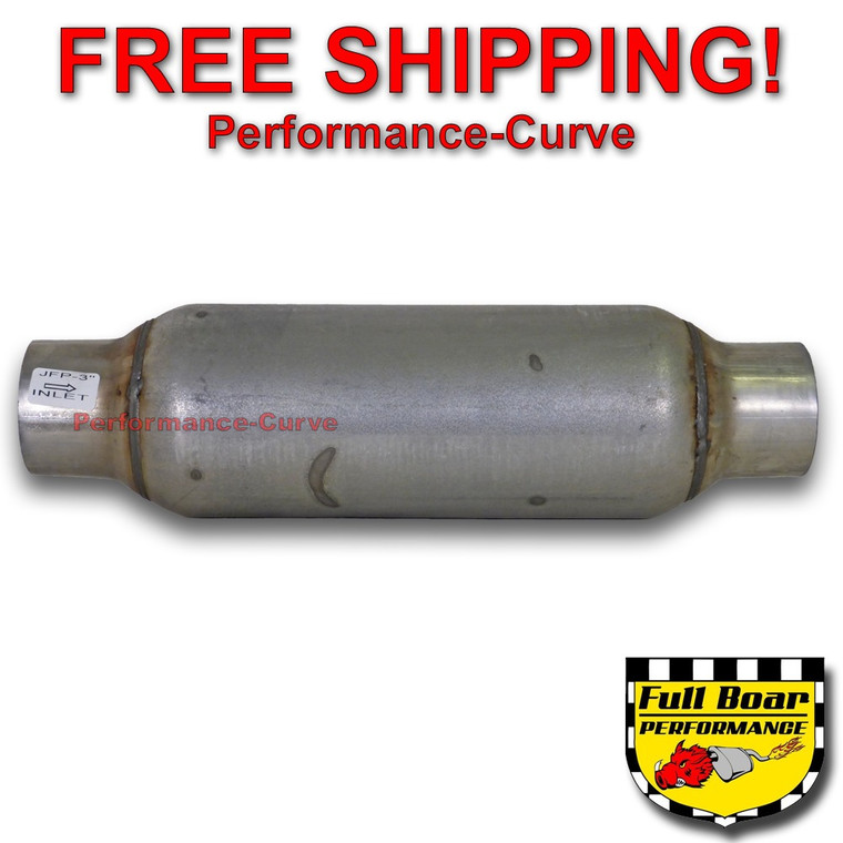 3" Performance Exhaust Muffler - 2 Chamber - 5" Round - Aggressive - Full Boar