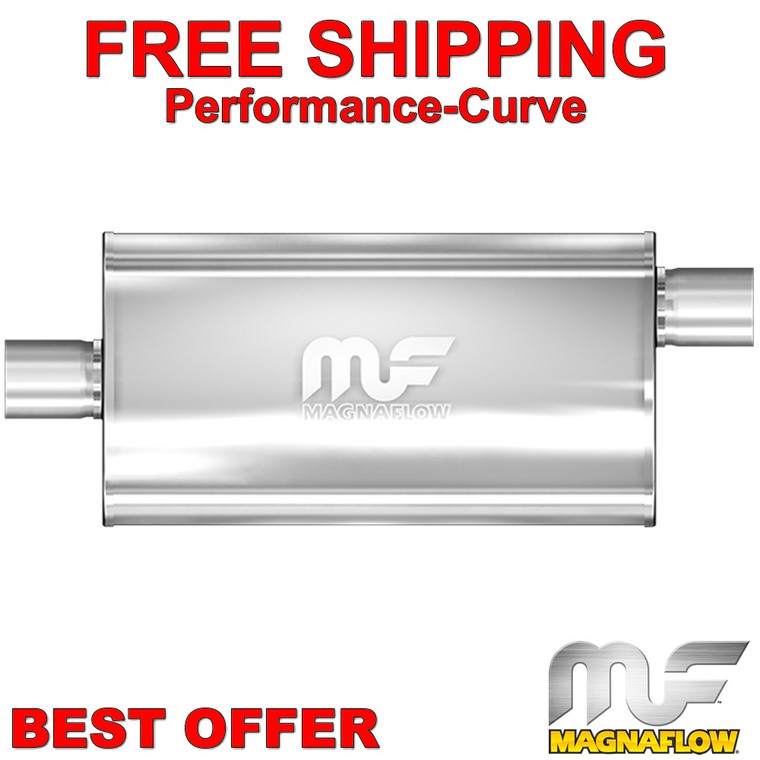 2.5 O/C - 5x11 Oval 22" Body MagnaFlow Muffler SS 12586