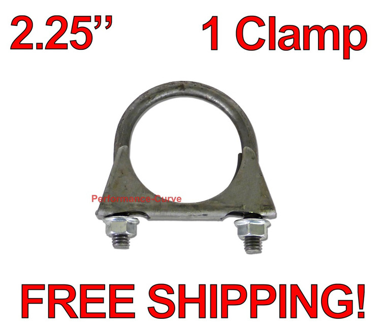 2.25" Exhaust U-Bolt Clamp - 5/16" Rod - Standard Duty - Saddle Style 2 1/4"