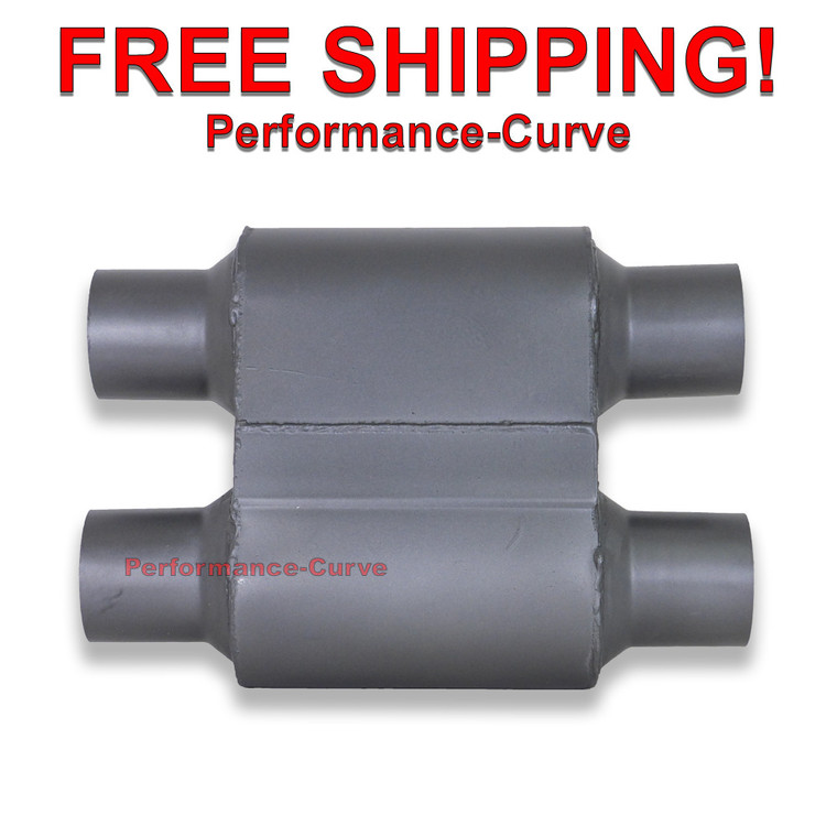 Single Chamber Exhaust Race Muffler Dual 2.25" / 2.25" - One Chamber