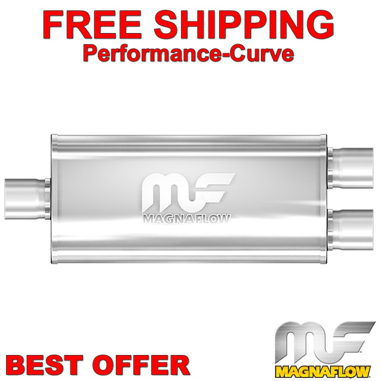 3" / 3" - 5x8 - 18" Body MagnaFlow Exhaust Performance Muffler Stainless 12298