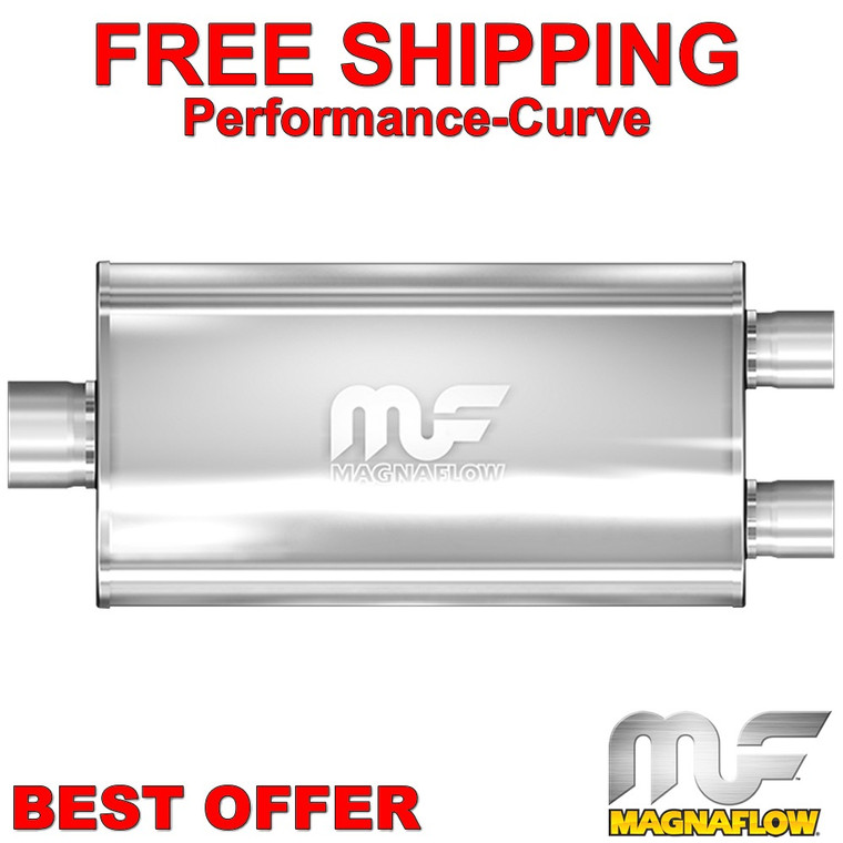 3.5" / 2.5" - 5x11 Oval 22" MagnaFlow Exhaust Performance Muffler SS 12587