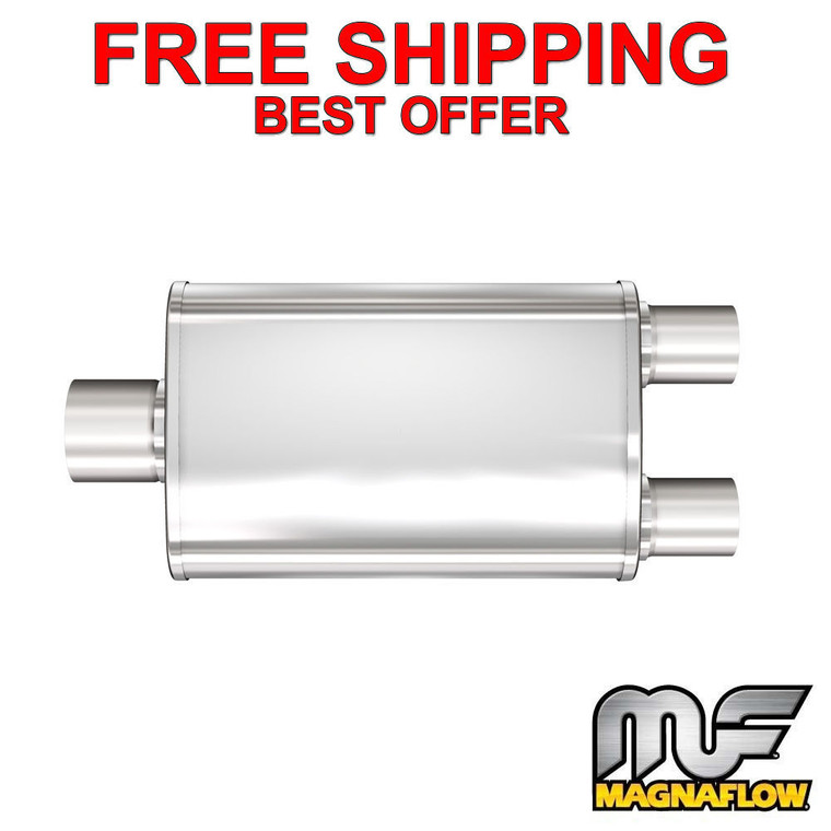 MagnaFlow XL 3 Chamber Stainless Steel Turbo Muffler - 2.25" C / 2" Dual - 13148