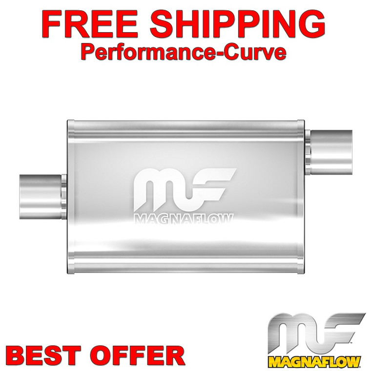 2.5" O/C -5x8 Oval 14" Body MagnaFlow Exhaust Muffler Stainless Steel 12226