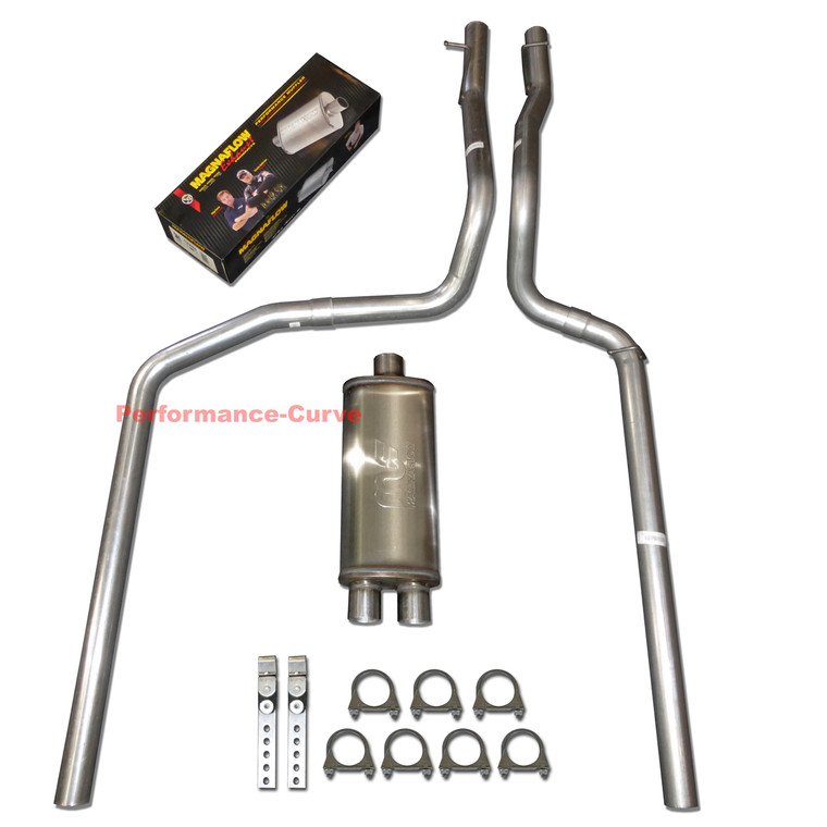 87-96 Ford F150 F250 4.9 5.0 5.8 Truck Performance Dual Exhaust w/ 18" MagnaFlow