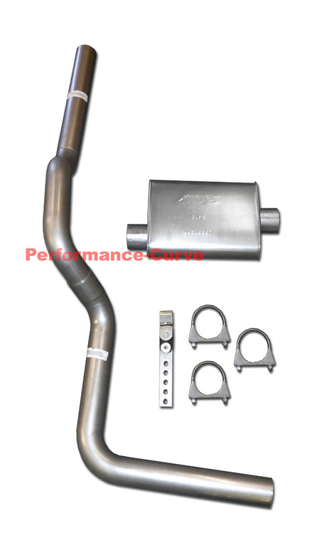 Fits 88-97 Ford F150 Mandrel Bent Exhaust w/ Big Max Turbo Muffler