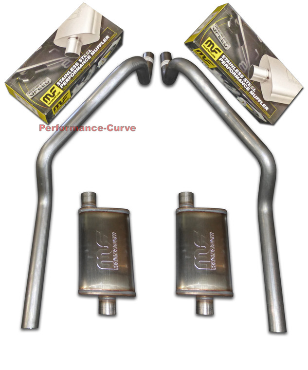 67 - 81 Chevrolet Camaro 2.5" Mandrel Bent Dual Exhaust w/ MagnaFlow Mufflers