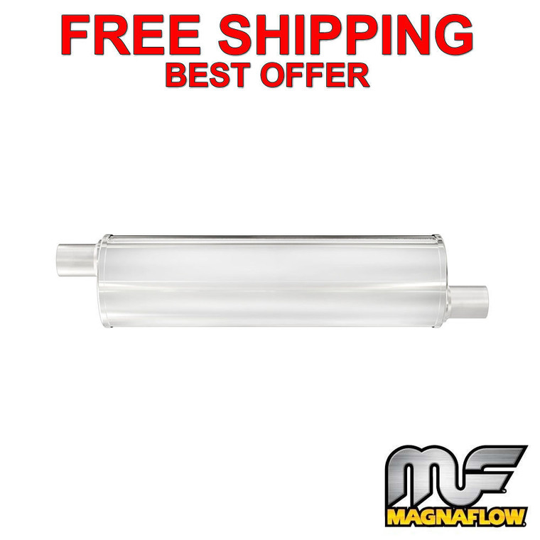 MagnaFlow XL - 3 Chamber Stainless Steel 7" Muffler - 2.5" O/O 27" Body -13746