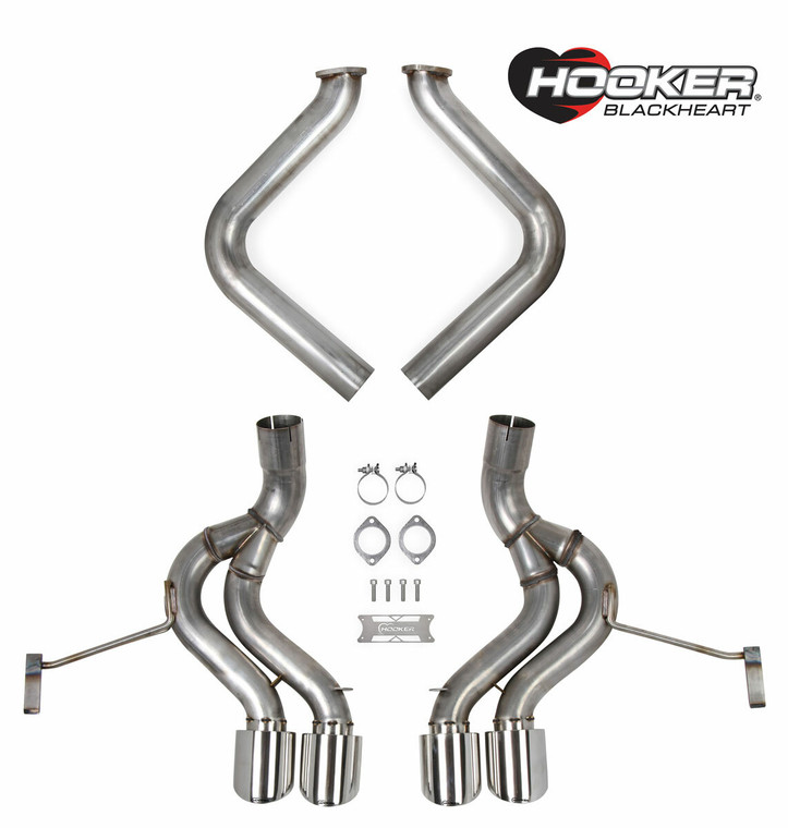 Hooker Blackheart Axle-Back Exhaust 97-04 Chevrolet Corvette C5 5.7L - 70401344-RHKR