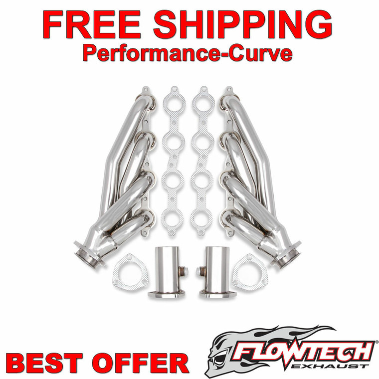 Flowtech Shorty LS Swap Headers Universal SS Polished Finish  - 11576FLT