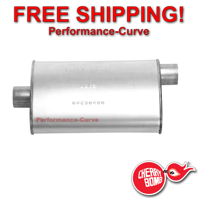 Cherry Bomb Turbo 2.25" Offset/ 2.25" Center Muffler Performance Exhaust - 16822CB