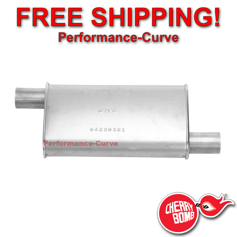 Cherry Bomb Turbo 2.25" Offset/Offset Muffler Performance Exhaust - 16812CB