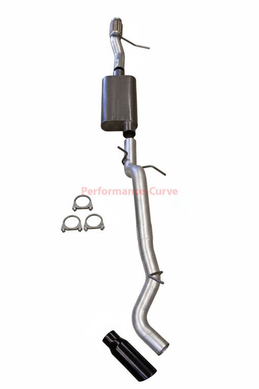 Catback Exhaust w/2 Chamber 15-20 Chevrolet/GMC Tahoe/Yukon 5.3L Side Exit Black Tip