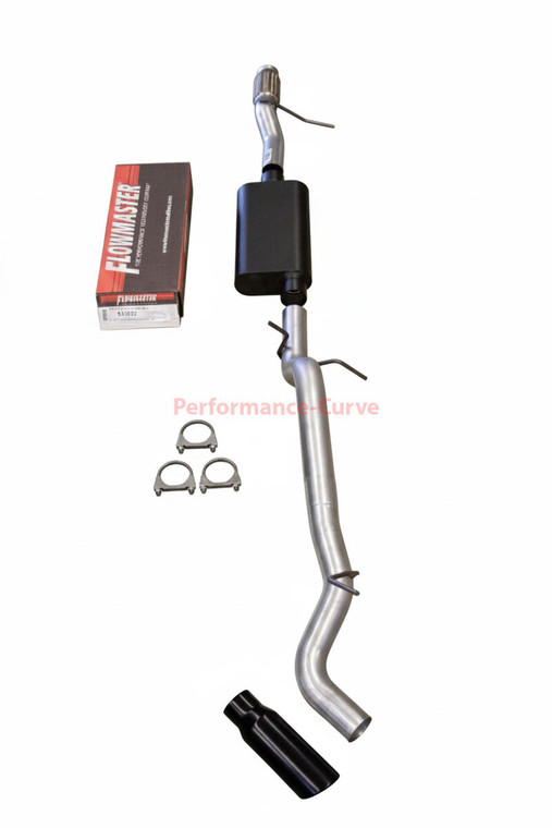 Catback Exhaust w/Flowmaster 50 15-20 Chevrolet/GMC Tahoe/Yukon 5.3L Side Exit Black Tip