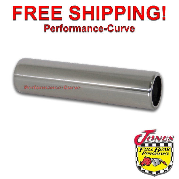 Stainless Steel Exhaust Pencil Tip - 2" Inlet - 2.25" Outlet - 9" Long