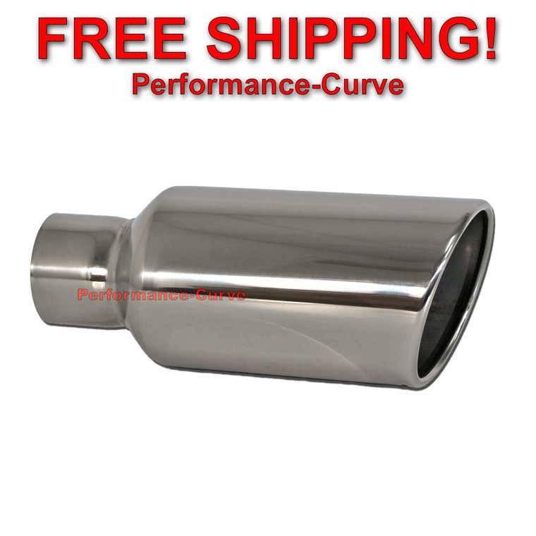 Stainless Steel Truck / Diesel / SUV Exhaust Tip 3" Inlet - 5" Outlet - 12" Long