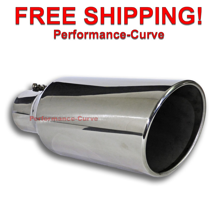 Diesel Stainless Steel Bolt On Exhaust Tip 4" Inlet - 7" Outlet - 18" Long