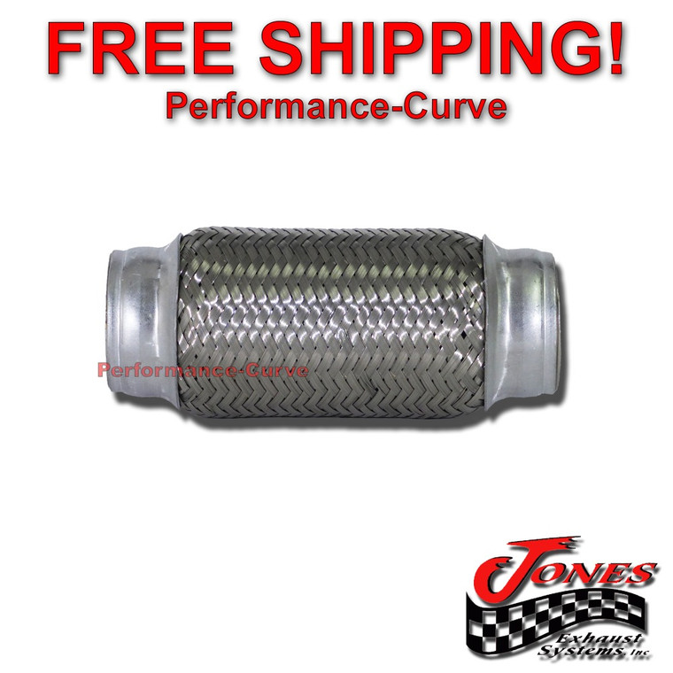 1.75" x 6" Exhaust Flex Pipe Custom Heavy Duty Stainless Steel Triple Ply 1 3/4