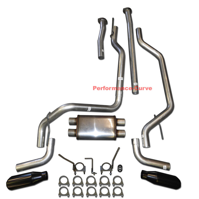 Fits 09 - 20 Toyota Tundra Performance Dual Exhaust Kit - 14" Thunderbolt