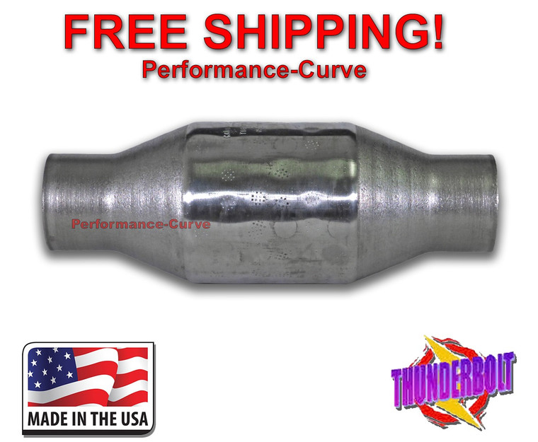 2.25" Thunderbolt Exhaust Catalytic Converter High Flow Stainless Steel - 410225