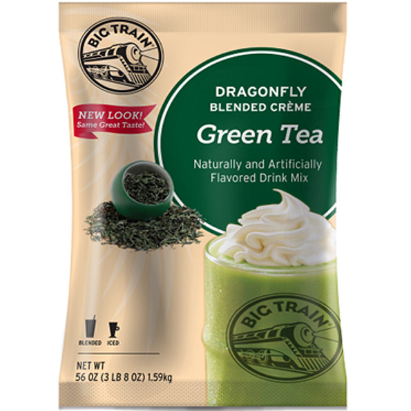 Big Train Dragonfly Green Tea Blended Frappe Mix, 3.5 lb