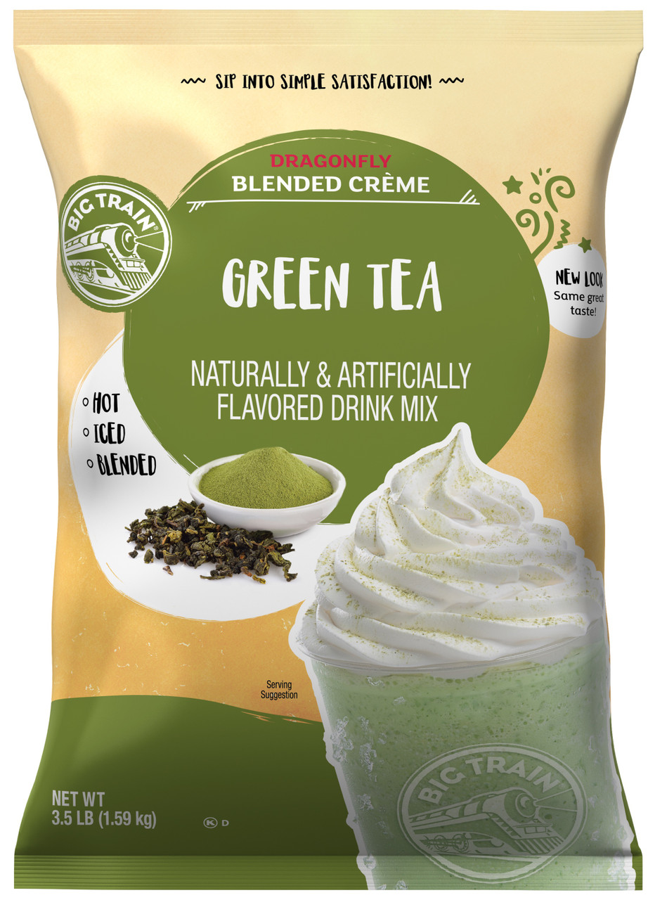 Big Train Dragonfly Green Tea Blended Frappe Mix, 3.5 lb